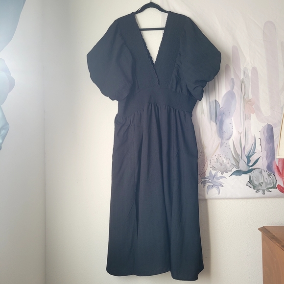 River Island Black Banded Empire Dress Us Plus Size 22 - Picture 3 of 10